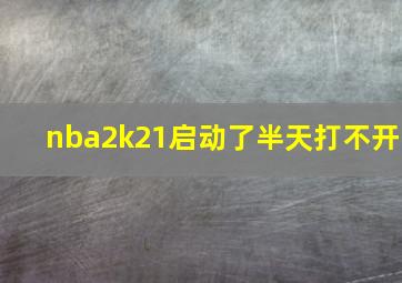 nba2k21启动了半天打不开