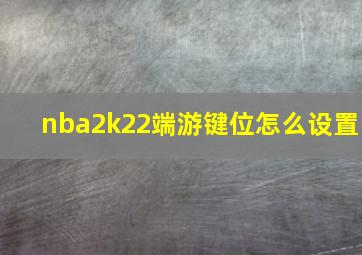 nba2k22端游键位怎么设置