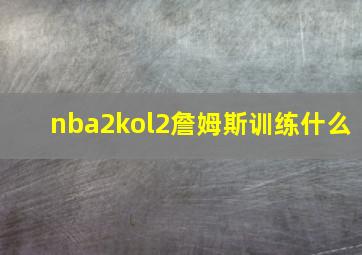 nba2kol2詹姆斯训练什么