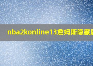 nba2konline13詹姆斯隐藏属性