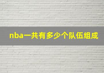 nba一共有多少个队伍组成