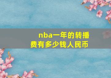 nba一年的转播费有多少钱人民币