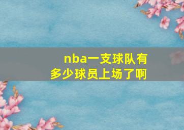 nba一支球队有多少球员上场了啊