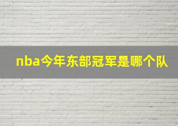 nba今年东部冠军是哪个队