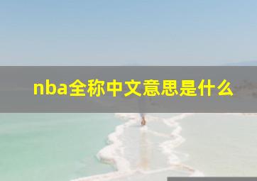 nba全称中文意思是什么