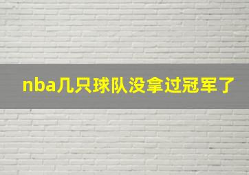 nba几只球队没拿过冠军了