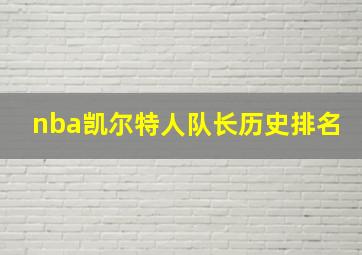 nba凯尔特人队长历史排名