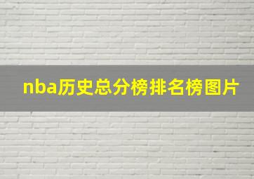 nba历史总分榜排名榜图片