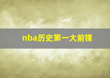 nba历史第一大前锋