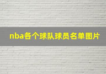 nba各个球队球员名单图片