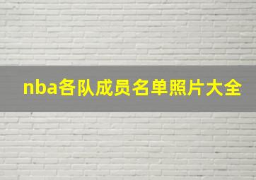 nba各队成员名单照片大全