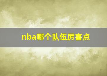 nba哪个队伍厉害点