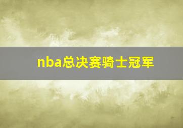 nba总决赛骑士冠军