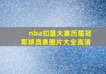 nba扣篮大赛历届冠军球员表图片大全高清