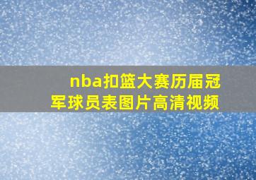 nba扣篮大赛历届冠军球员表图片高清视频