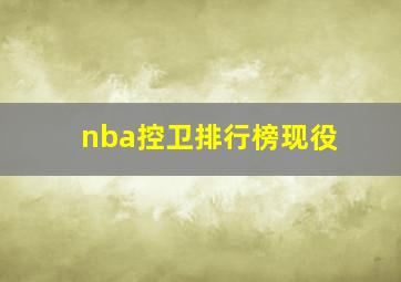 nba控卫排行榜现役