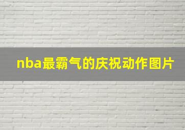 nba最霸气的庆祝动作图片