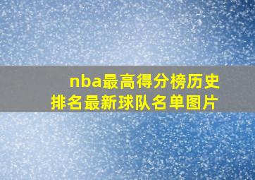 nba最高得分榜历史排名最新球队名单图片