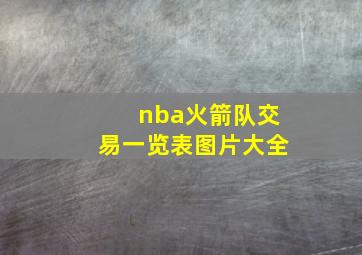 nba火箭队交易一览表图片大全