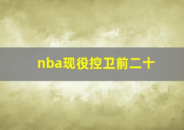 nba现役控卫前二十