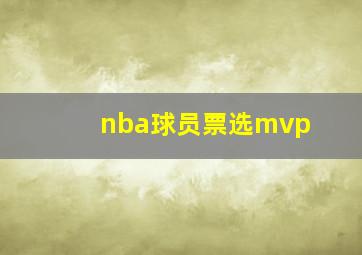 nba球员票选mvp