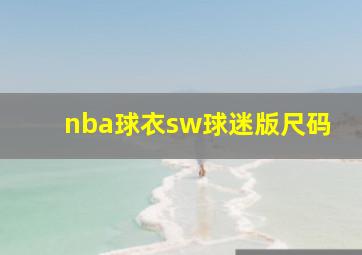 nba球衣sw球迷版尺码