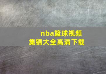 nba篮球视频集锦大全高清下载