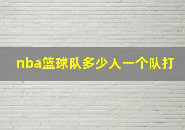 nba篮球队多少人一个队打