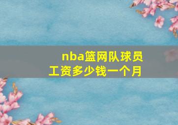 nba篮网队球员工资多少钱一个月