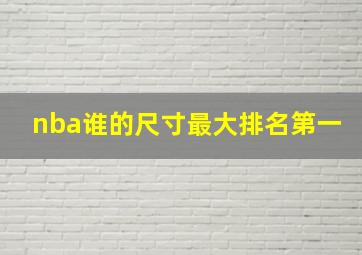 nba谁的尺寸最大排名第一