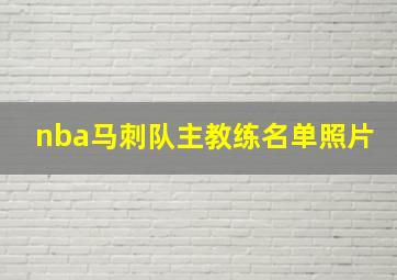 nba马刺队主教练名单照片