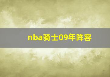 nba骑士09年阵容