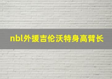 nbl外援吉伦沃特身高臂长