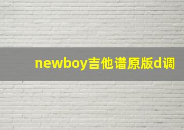 newboy吉他谱原版d调