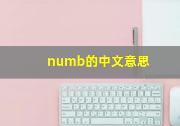 numb的中文意思