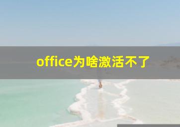 office为啥激活不了