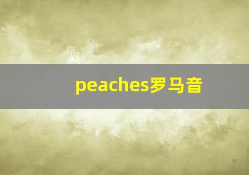 peaches罗马音