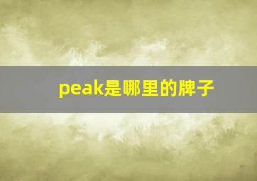 peak是哪里的牌子