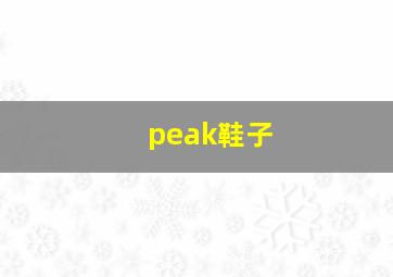 peak鞋子