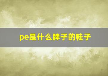 pe是什么牌子的鞋子