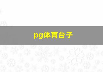 pg体育台子