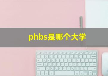 phbs是哪个大学