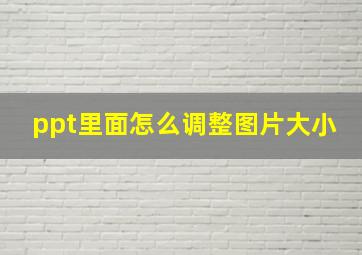 ppt里面怎么调整图片大小