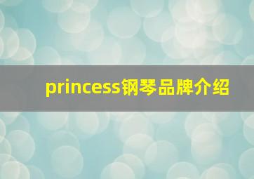 princess钢琴品牌介绍