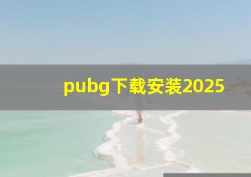 pubg下载安装2025