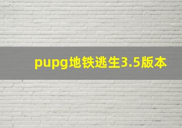 pupg地铁逃生3.5版本