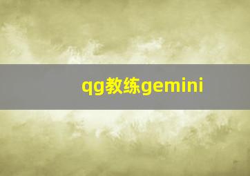 qg教练gemini