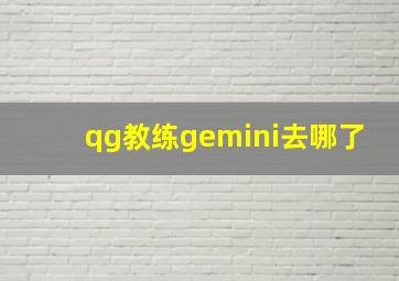 qg教练gemini去哪了