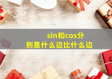 sin和cos分别是什么边比什么边