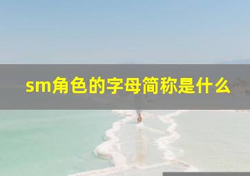 sm角色的字母简称是什么